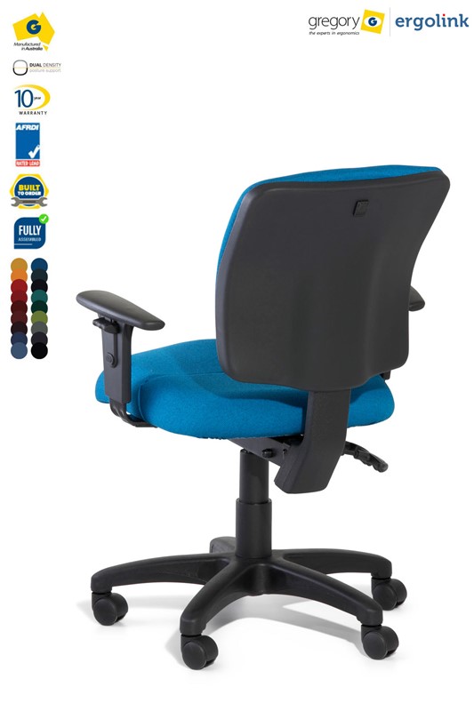 Gregory Boxta Medium Back Office Ergonomic Chair with Arms